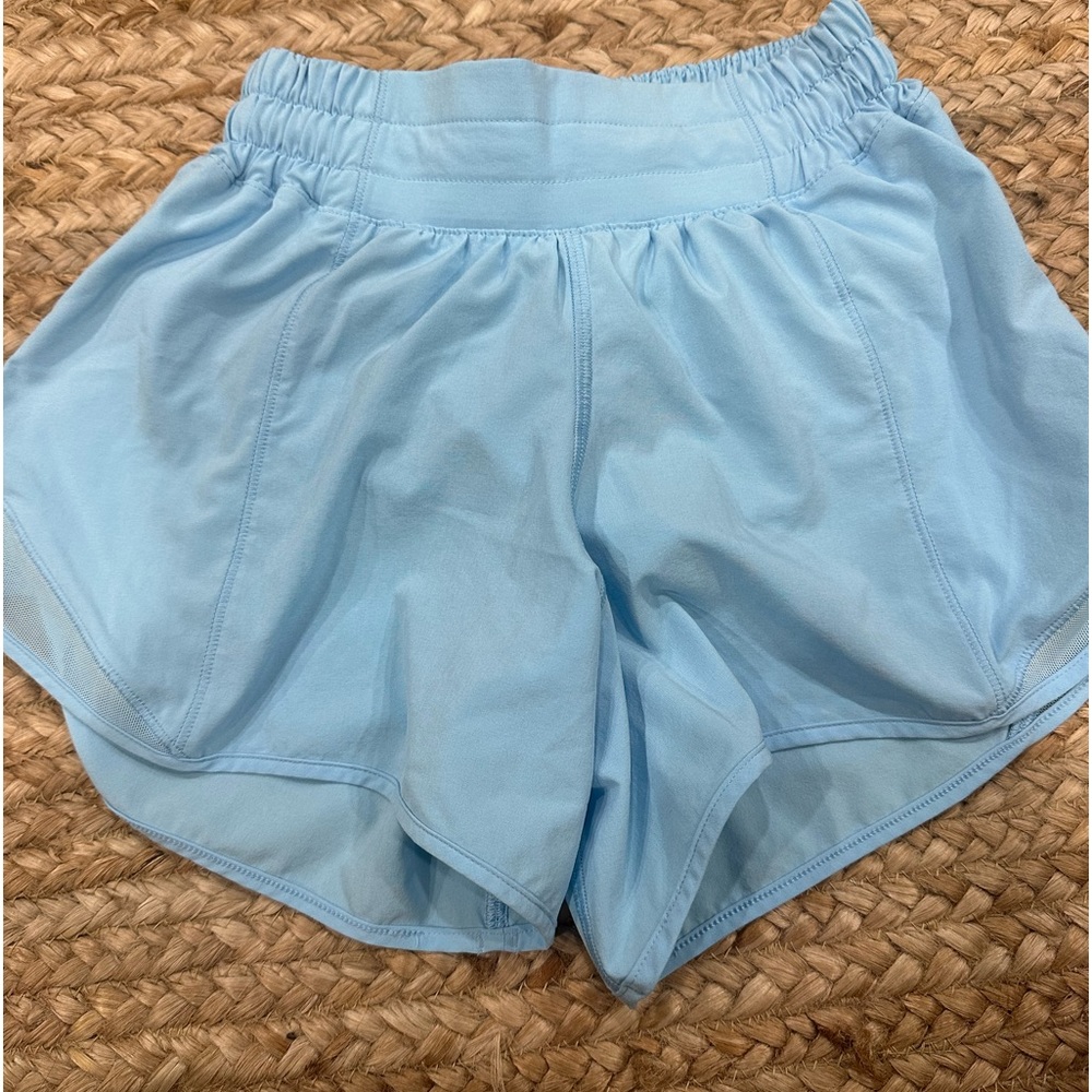 Hotty hot, aero blue, size 0, 4” inseam
